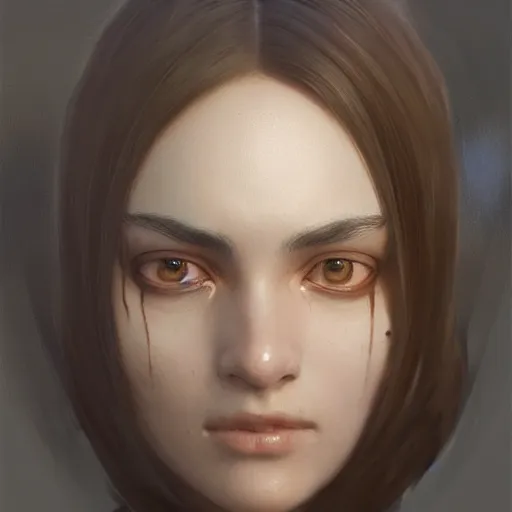 Image similar to duraid lahham, 3 d character art, symmetrical facial features, from arknights, hyper realistic, 4 k, rule of thirds, extreme detail, detailed drawing, trending artstation, realistic lighting, by alphonse mucha, greg rutkowski, short neck