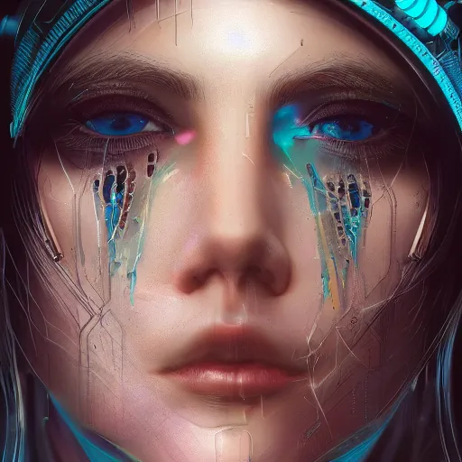 Image similar to closeup portrait, ultra realistic illustration, cyberpunk, hacknaut, sci - fi, fantasy, intricate, elegant, highly detailed, digital painting, artstation, concept art, smooth, sharp focus, illustration - h 7 6 8