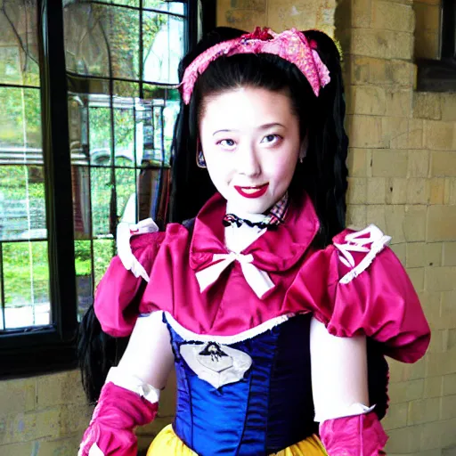 Image similar to Elizabethan renascence Tudor themed sailor moon school girl