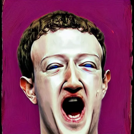 Image similar to mark zuckerberg in the scream