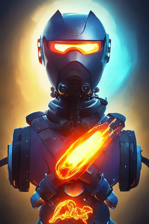 Image similar to epic mask helmet robot ninja portrait stylized as fornite style game design fanart by concept artist gervasio canda, behance hd by jesper ejsing, by rhads, makoto shinkai and lois van baarle, ilya kuvshinov, rossdraws global illumination radiating a glowing aura global illumination ray tracing hdr render in unreal engine 5