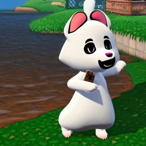 Image similar to “ kk slider from animal crossing, realistic, photoreal, caught on camera ”