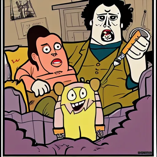 Image similar to Leatherface Saturday morning cartoon show