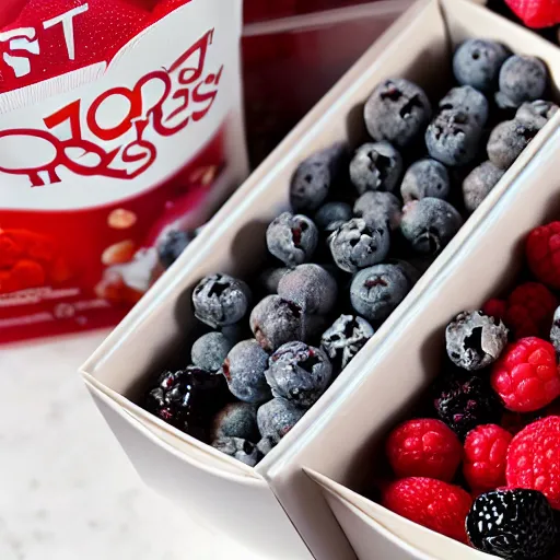 Image similar to a box of oops! all berries cereal on a grocery store shelf