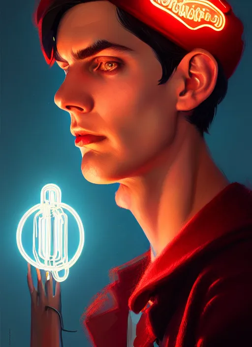 Image similar to portrait of jughead jones, intricate, elegant, glowing lights, highly detailed, digital painting, artstation, concept art, smooth, sharp focus, illustration, art by wlop, mars ravelo and greg rutkowski