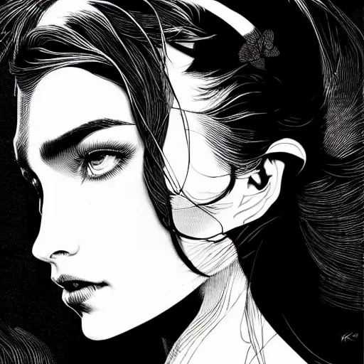 Image similar to portrait soft light, by killian eng and joe fenton and bernie wrightson and conrad roset, inspired by james bond, etching, fine, sharp high detail,