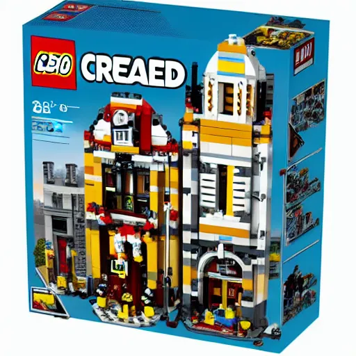 Prompt: Box art of a LEGO set for Credence Clearwater Revival