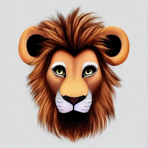 Image similar to Simba form the Lion King look like an ordinary boy with beautiful hear and head, wearing jeans and a white T-shirt, digital art style