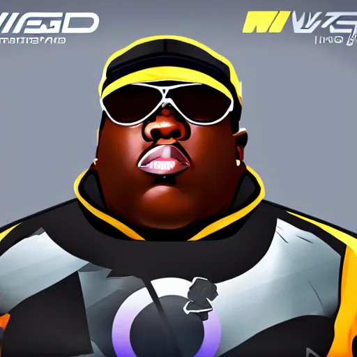 Prompt: biggie smalls as a overwatch hero, ingame, 4 k, clear focus, detailed,