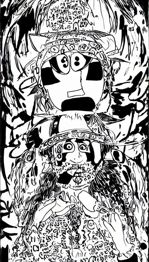 Image similar to portrait of a digital shaman, by eiichiro oda