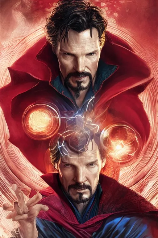 Image similar to Portrait of Doctor Strange with face of Todd Howard, highly detailed, marvel comics, dark, intricate, highly detailed, smooth, artstation, digital illustration by Ruan Jia and Mandy Jurgens and Artgerm and Wayne Barlowe and Greg Rutkowski and Zdislav Beksinski