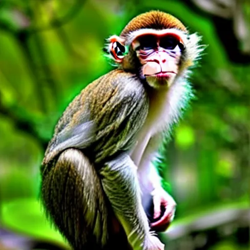 Prompt: rare bird that looks like a monkey,