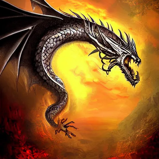 Image similar to digital art, dragon, mystical