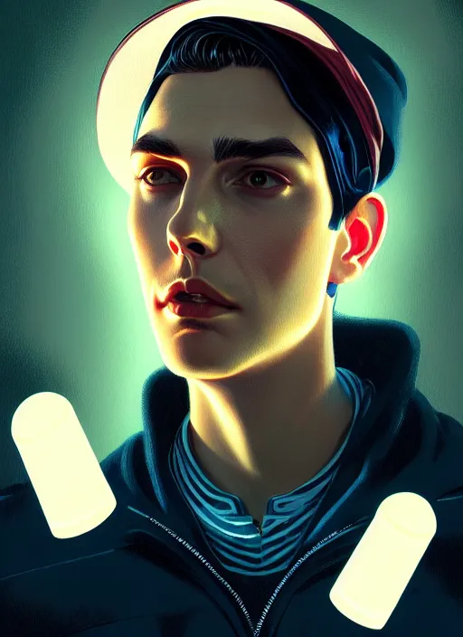 Prompt: portrait of jughead jones, intricate, elegant, glowing lights, highly detailed, digital painting, artstation, concept art, smooth, sharp focus, illustration, art by wlop, mars ravelo and greg rutkowski