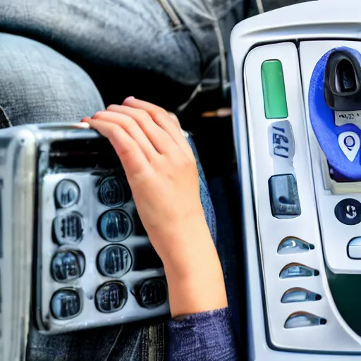 Image similar to talking on a pay phone when a foot comes through the receiver of the phone handset