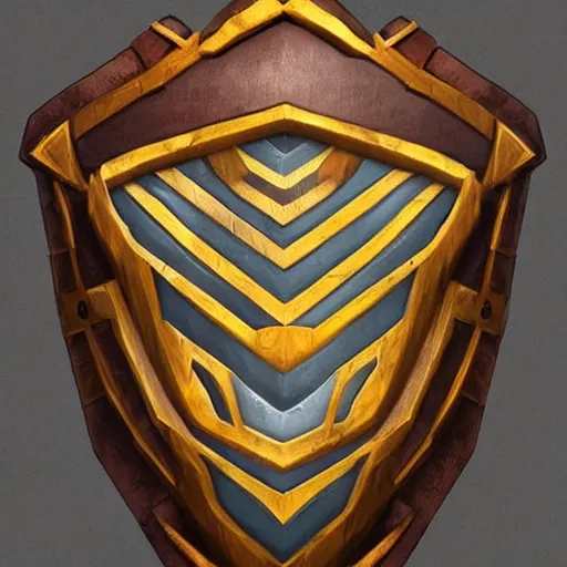 Prompt: concept art of small totemic wooden shield weapon, symmetry, shield design, fantasy shield, fantasy, behance, pinterest, deviantart, artstation, weapons concept art, design, rpg, weapon, detailed, digital art, incredible, digital painting