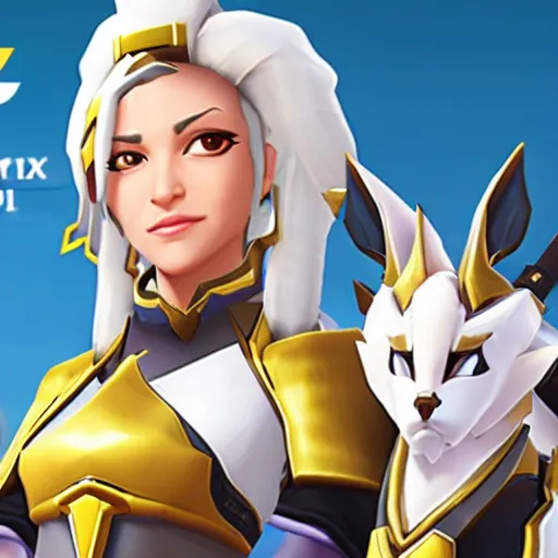 Image similar to mercy with pharaoh, in overwatch official style