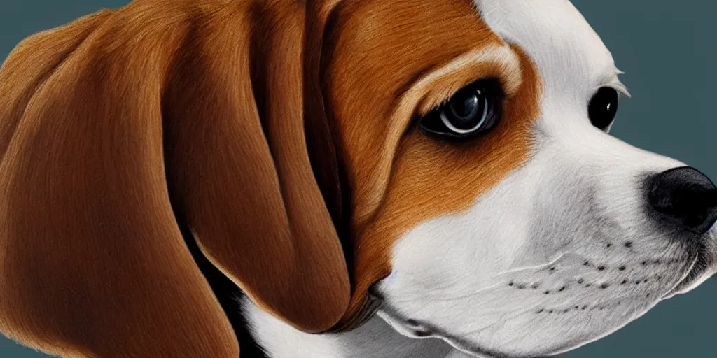 Prompt: beagle dog, photorealistic, hyperrealistic portrait, 8 k