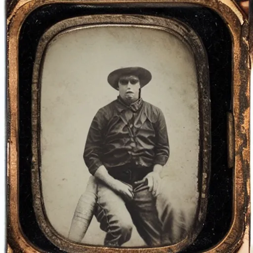 Image similar to tintype photo, bottom of the ocean, cowboy riding squid