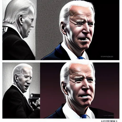 Image similar to joe biden doing funny facial expressions, dramatic lighting, cinematic, establishing shot, extremly high detail, photorealistic, cinematic lighting, artstation, style by James Gurney