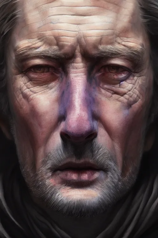 Image similar to ultra detailed close up facial portrait of bryan brown, extremely detailed digital painting, in the style of fenghua zhong and ruan jia and jeremy lipking and peter mohrbacher, mystical colors, rim light, beautiful lighting, 8 k, stunning scene, raytracing, octane, trending on artstation