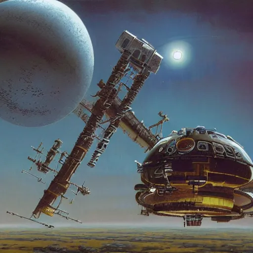 Image similar to abandoned space station, peter elson, tony roberts