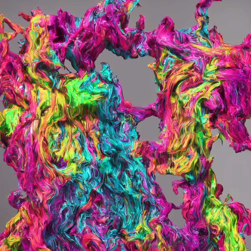 Image similar to painful pleasures by lynda benglis, octane render, colorful, 4 k, 8 k