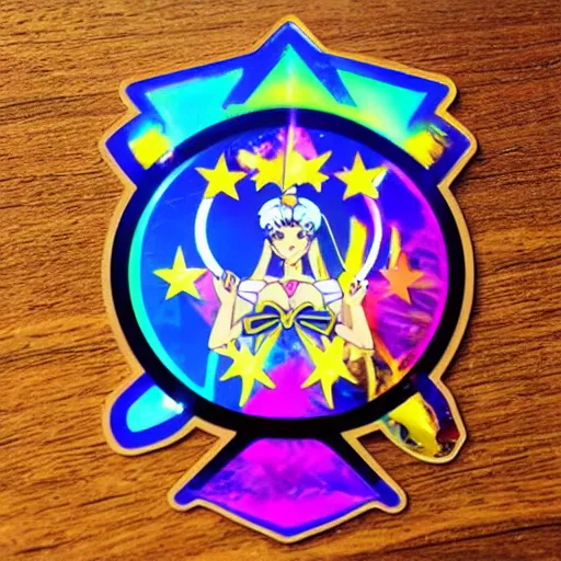 Image similar to hologram sticker club sailor moon galaxy rangers