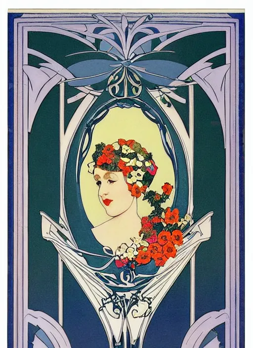 Image similar to art nouveau onment symbolique pimpernel