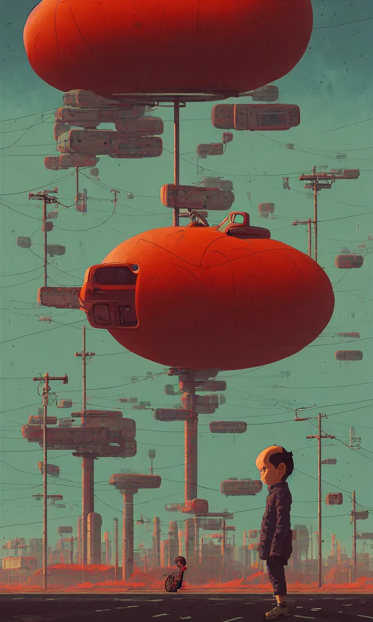 Image similar to akira, by simon stalenhag