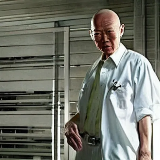 Image similar to A still of Lee Kuan Yew as Walter White in Breaking Bad (2008)