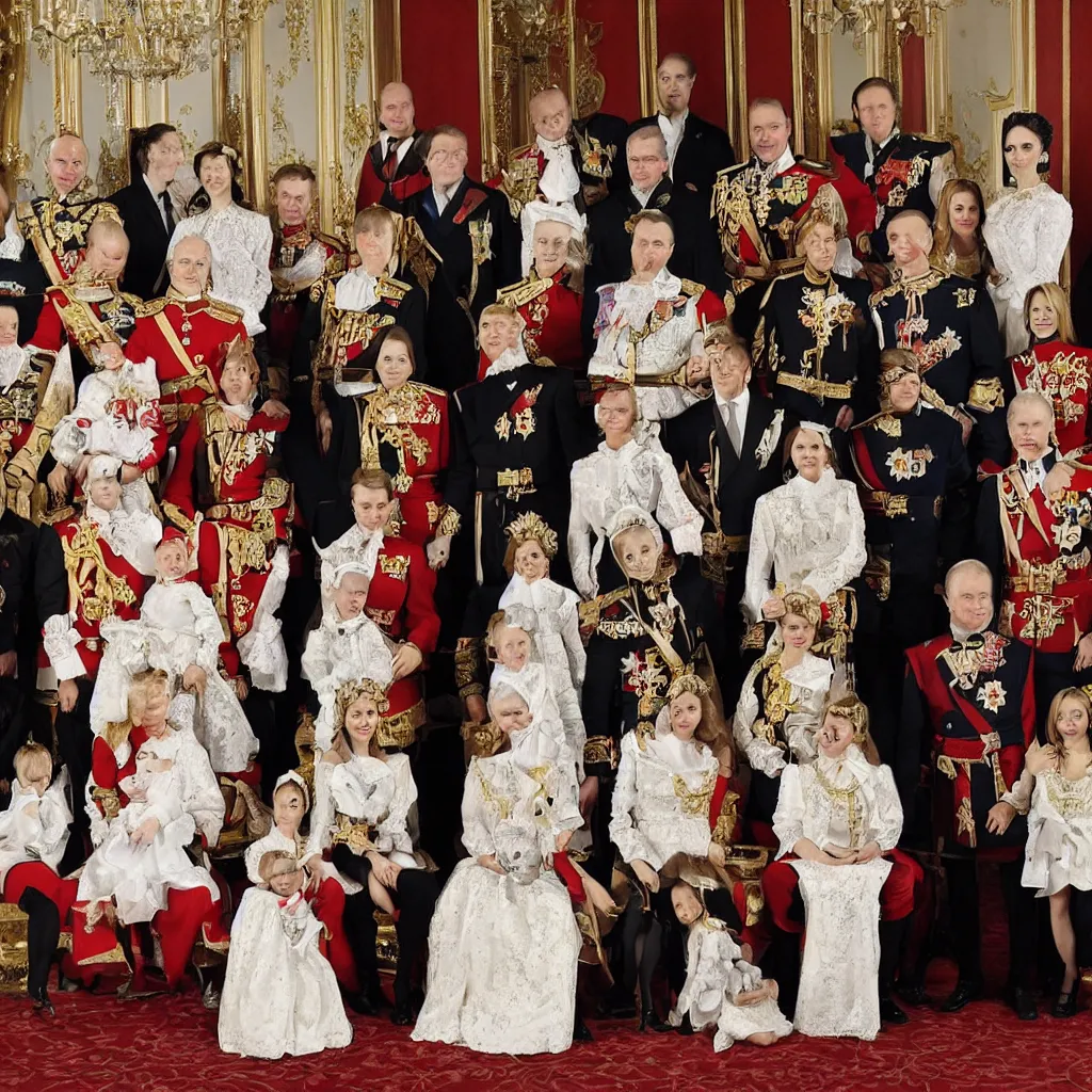 Image similar to The Russian royal family dressed as Tatu residents