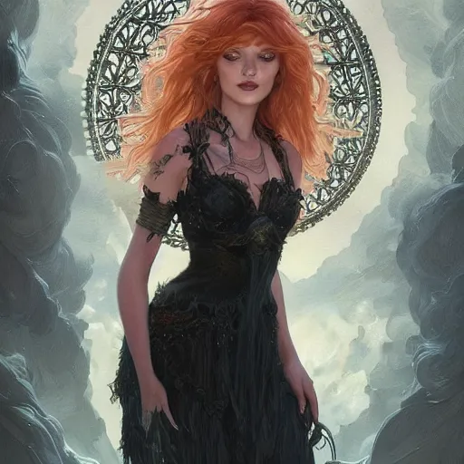 Image similar to ultra realistic illustration, bella thorne as witch, intricate, elegant, highly detailed, digital painting, artstation, concept art, smooth, sharp focus, illustration, art by artgerm and greg rutkowski and alphonse mucha
