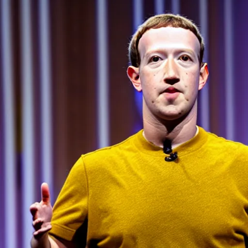 Prompt: yellow and porous skin, Mark Zuckerberg has bright yellow and porous looking skin, yellow skin, pourous skin