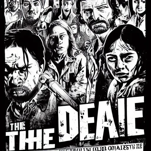 Image similar to the walking dead poster drawn by jeremy hann