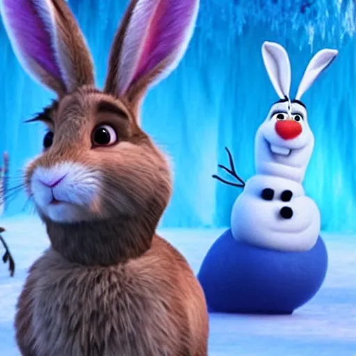 Image similar to a rabbit in the movie Frozen