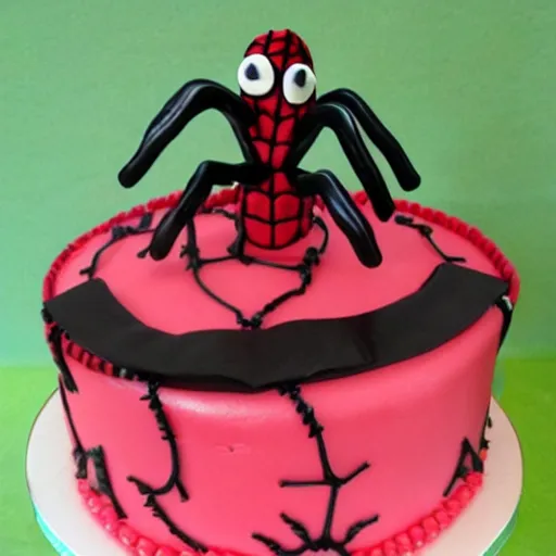 Image similar to spider birthday cake for girls,