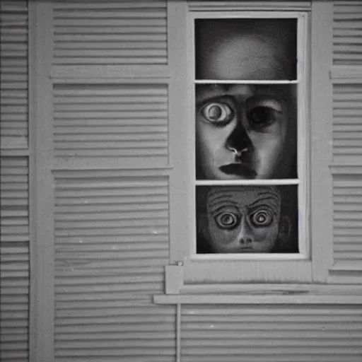 Image similar to Eyes peering in the window at night, scary, creepy