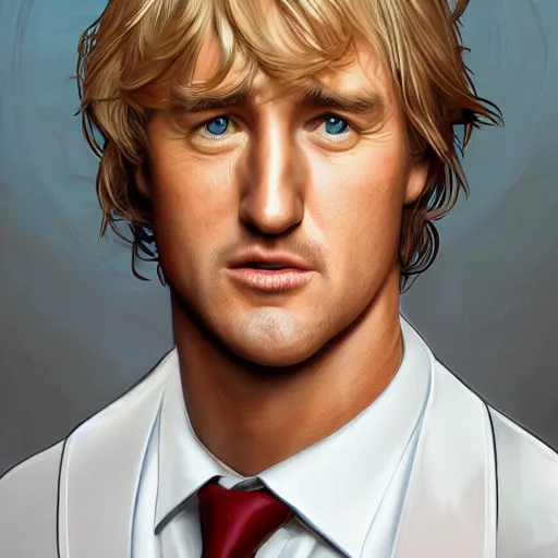 Image similar to owen wilson portrait, intricate, highly detailed, digital painting, artstation, concept art, smooth, sharp focus, illustration, unreal engine 5, 8 k, art by artgerm and greg rutkowski and alphonse mucha