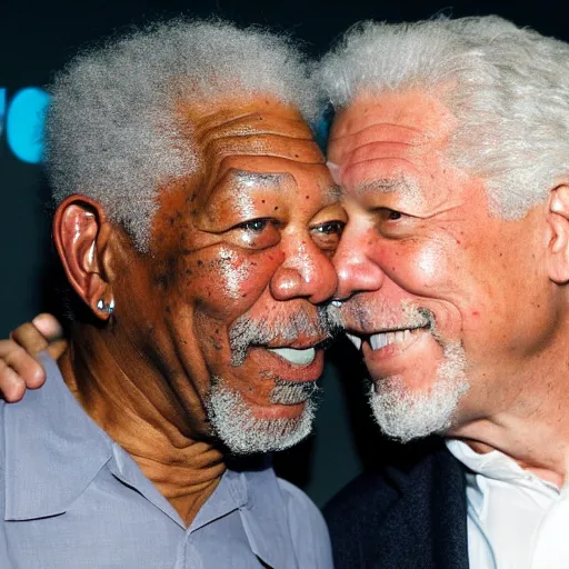 Prompt: morgan freeman meeting morgan freeman