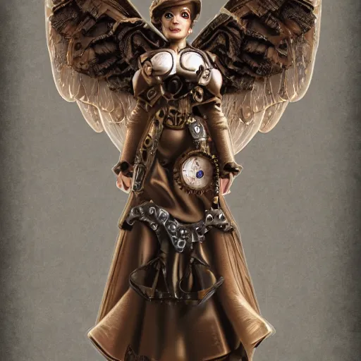 Prompt: steampunk angel, 8 k, shallow depth of field, 8 k, ultra high detail, concept art,