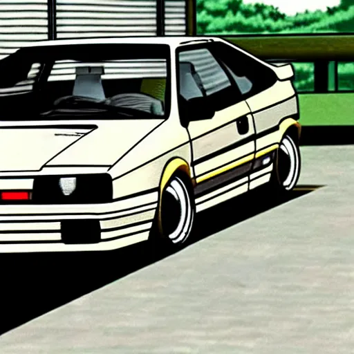 Prompt: volkswagen corrado in initial d, anime still frame