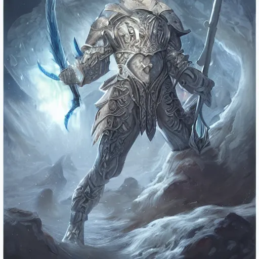 Image similar to silvergill adept, winterthorn blessing, by Volkan Baga and Etienne Delessert