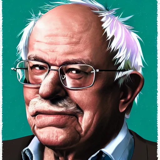 Prompt: Portrait of Bernie Sanders as Wario, nintendo, high detail, realism, 4k