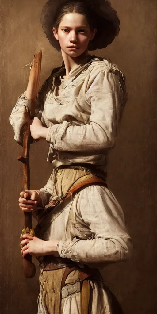 Image similar to the portrait of ( ( ( ( ( hunter schafer ) ) ) ) ) as a village peasant by roberto ferri, fantasy, beautiful, centered, intricate detail, girl, witcher, very detailed oil painting, masterpiece, 8 k