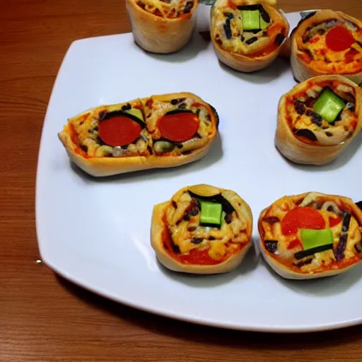 Image similar to pizza sushi