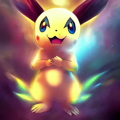 Image similar to cute portrait of shiny pokemon karrablast digital art, cinematic shot, dramatic lighting, ultra detailed