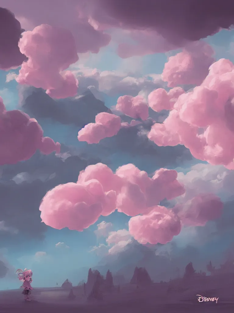 Image similar to cotton candy by disney concept artists, blunt borders, rule of thirds