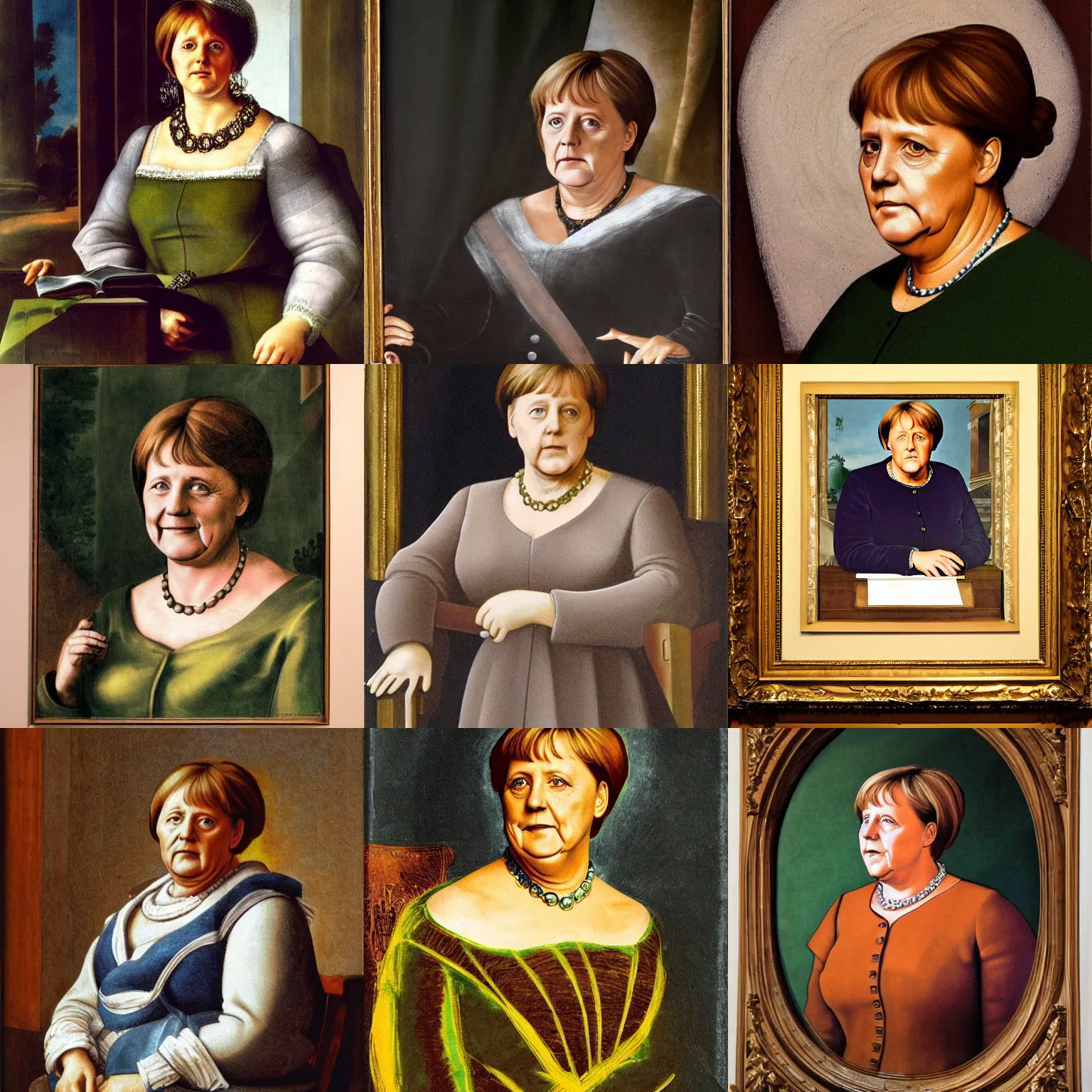 Prompt: portrait of angela merkel, by carl michelangelo buonarroti