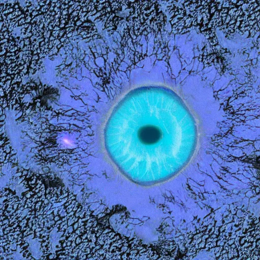 Prompt: landsat IR image of an eye, mirai nikki